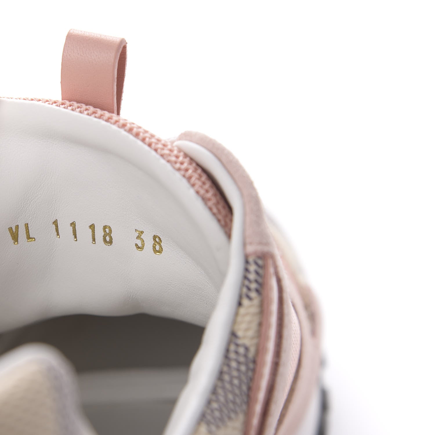 Louis Vuitton Suede Damier Azur Run Away Sneakers 38 Pink 8 of 8