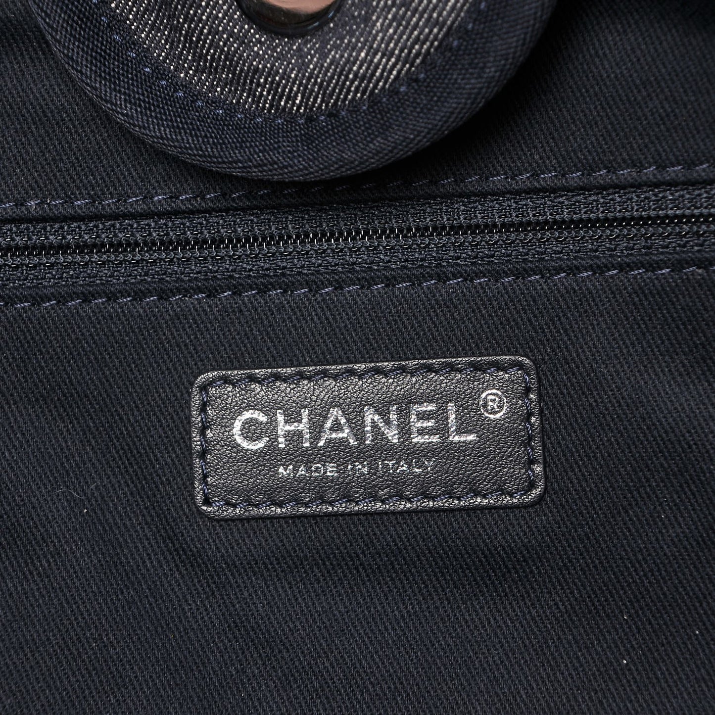 Denim Large Deauville Tote Dark Blue