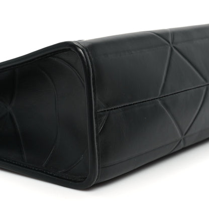 Prada Soft Calfskin Triangolo Symbole Embossed Medium Tote Black 8 of 10