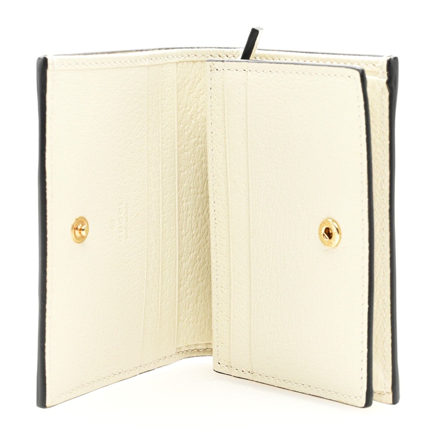 Gucci Textured Calfskin Web Ophidia Card Case Mystic White 5 of 6