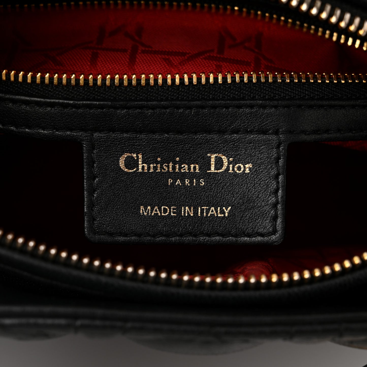 Lambskin Cannage Medium Lady Dior Black