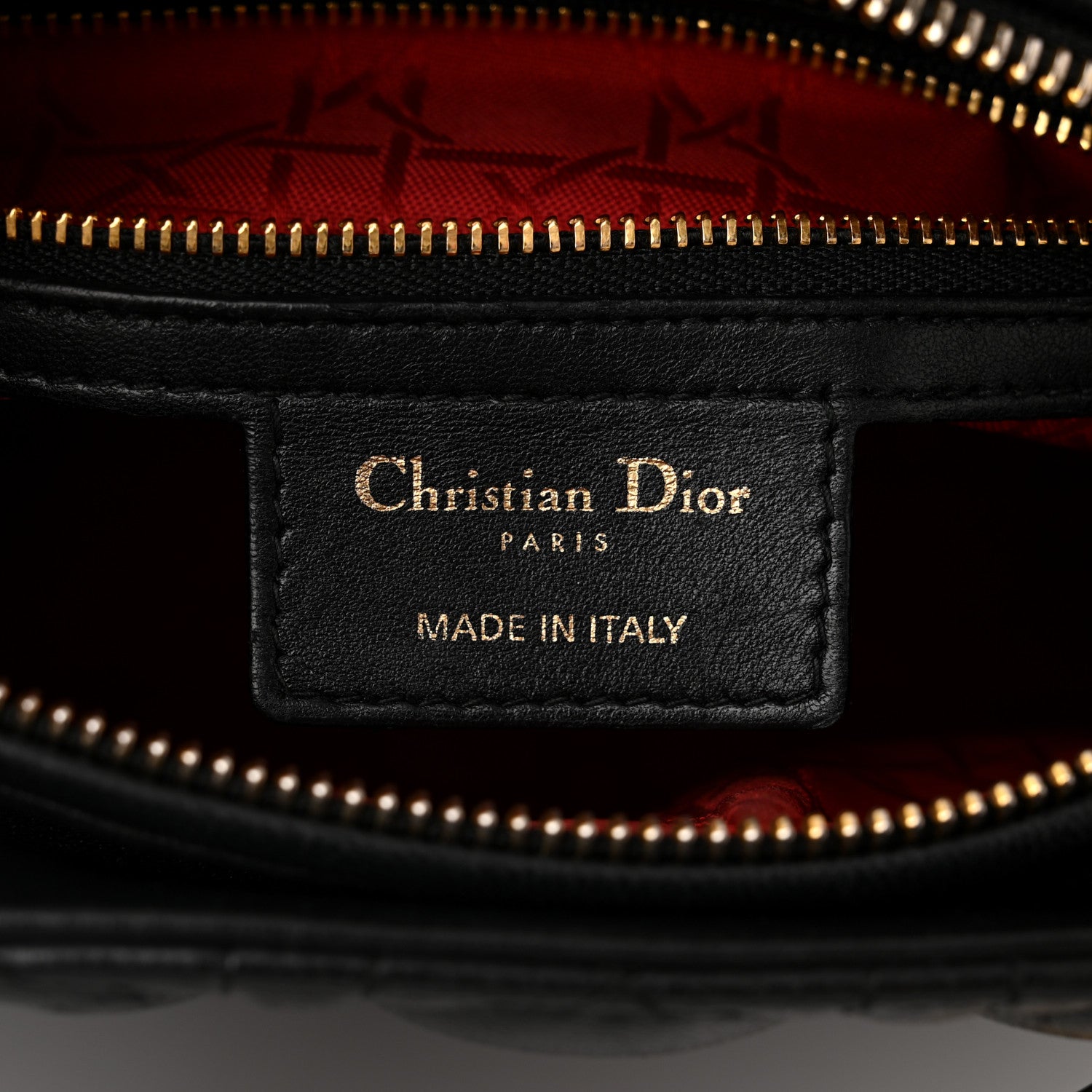 Christian Dior Lambskin Cannage Medium Lady Dior Black 6 of 12