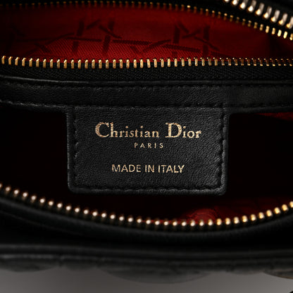 Christian Dior Lambskin Cannage Medium Lady Dior Black 6 of 12