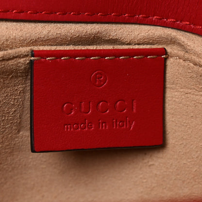 Gucci Calfskin Matelasse Small GG Marmont Shoulder Bag Hibiscus Red 6 of 11