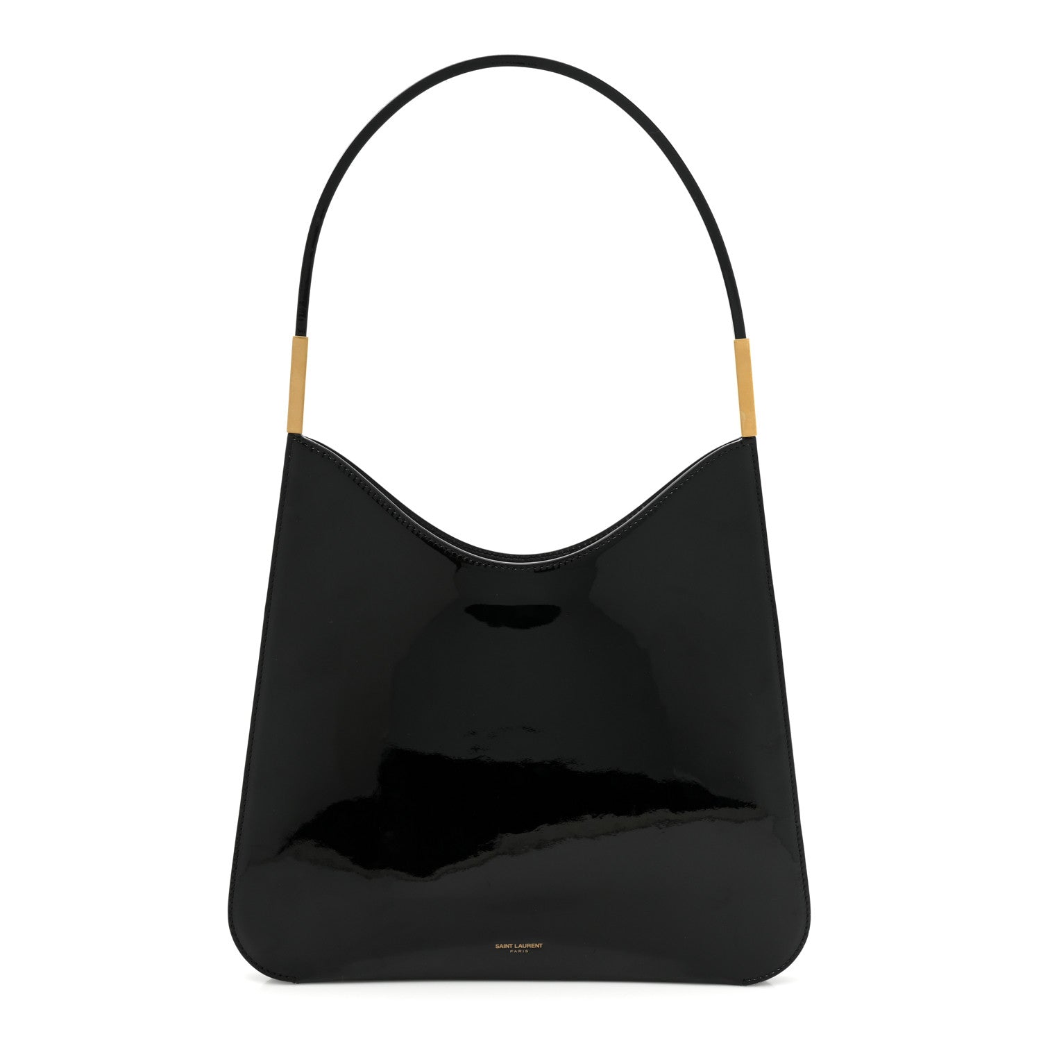 Saint Laurent Patent Calfskin Sadie Shoulder Bag Black 1 of 8