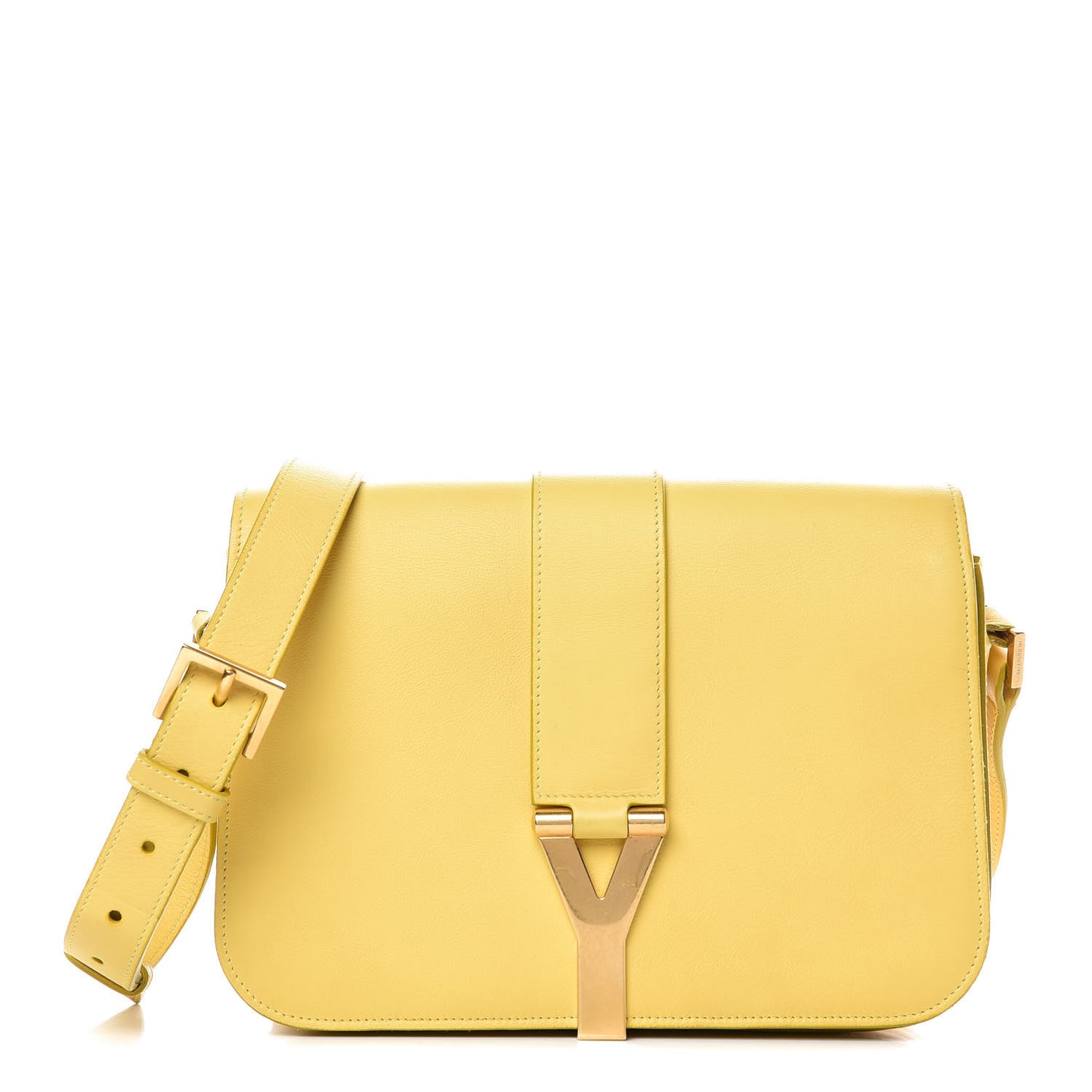 Calfskin Classic Y Satchel Yellow