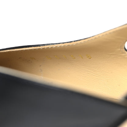Chanel Goatskin Grosgrain Cap Toe CC Slingback Sandals 38 Black 7 of 11