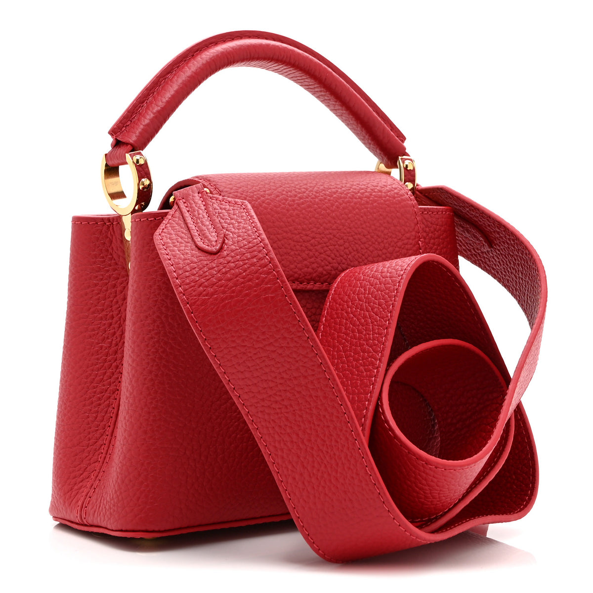 Louis Vuitton Taurillon Mini Capucines Scarlet 3 of 10