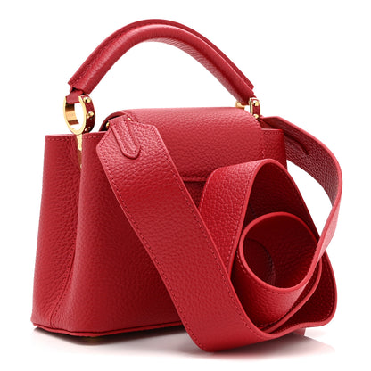 Louis Vuitton Taurillon Mini Capucines Scarlet 3 of 10