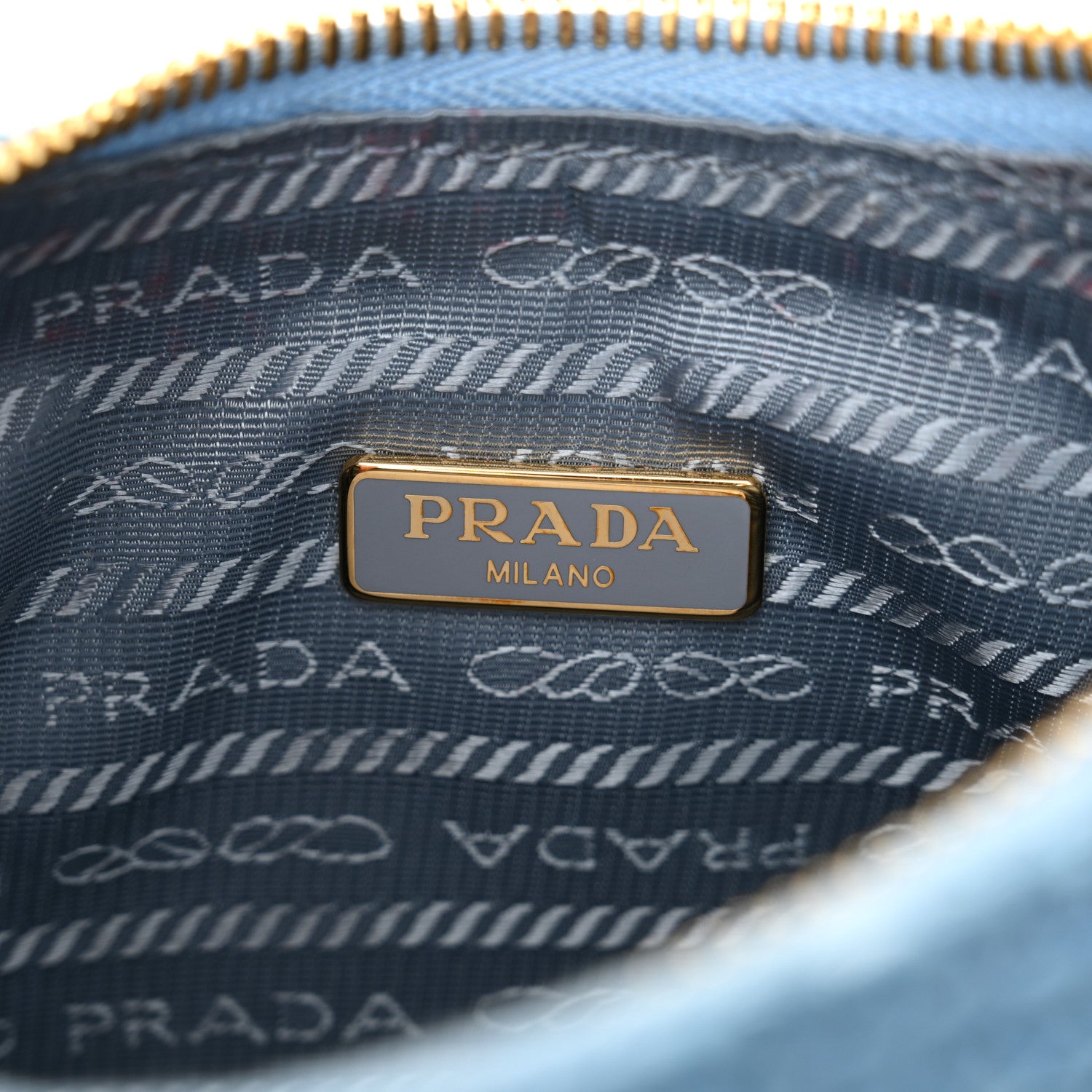 Prada Yarn Raffia Effect Crochet Re-Edition 2005 Shoulder Bag Celeste 6 of 11