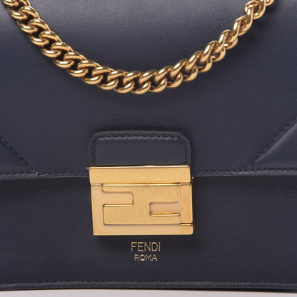 Fendi Vitello Grace Matte Small Kan U Shoulder Bag Midnight 11 of 11