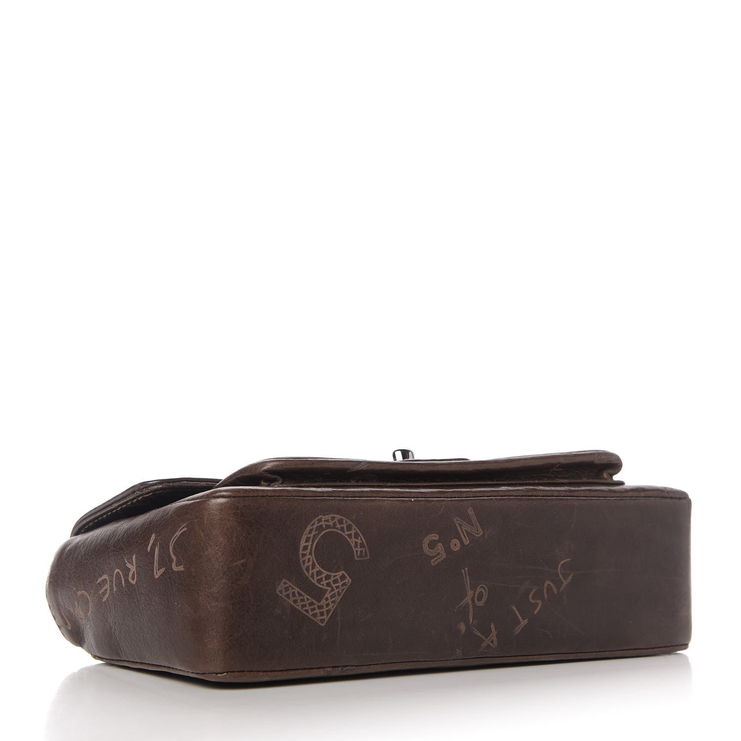 Chanel Calfskin Graffiti Flap Brown 4 of 10