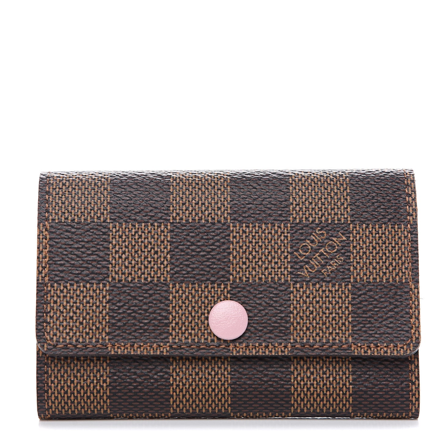 Damier Ebene Multicles 6 Key Holder Rose Ballerine