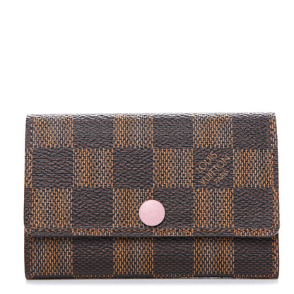Louis Vuitton Damier Ebene Multicles 6 Key Holder Rose Ballerine 1 of 6