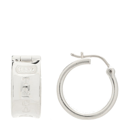 Tiffany Sterling Silver Wide 1837 Hoop Earrings 1 of 6