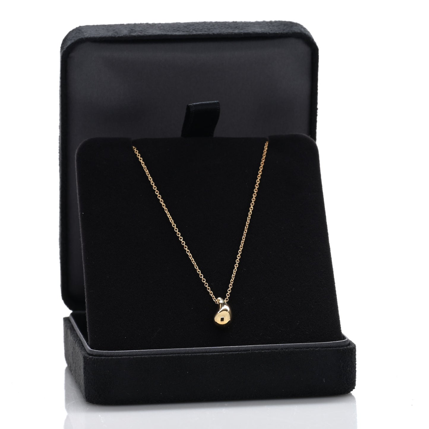 18K Yellow Gold 12mm Elsa Peretti Teardrop Pendant Necklace