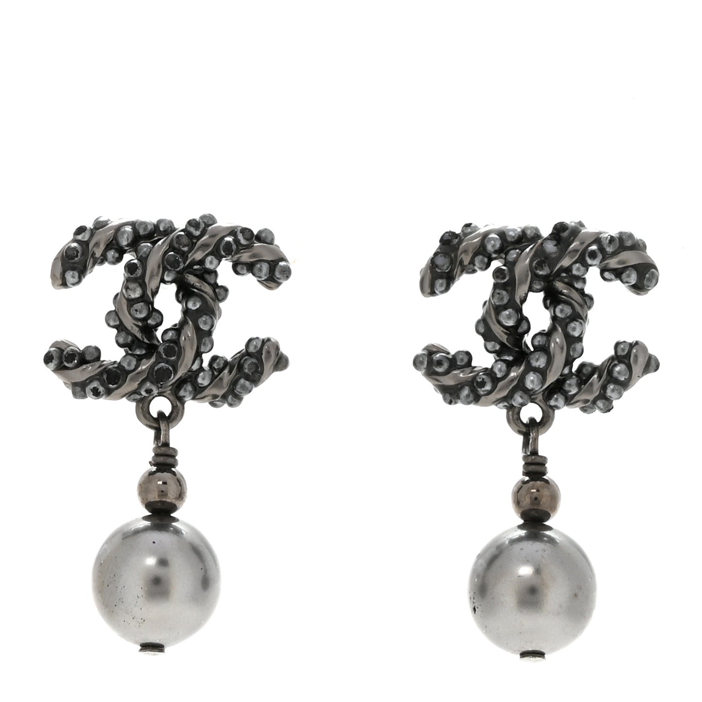 Ruthenium CC Drop Earrings