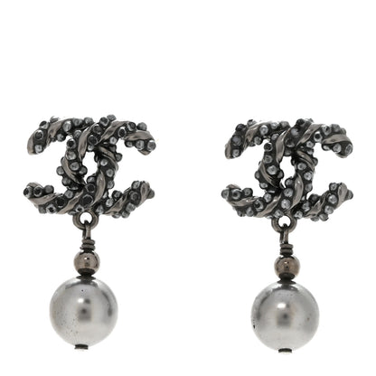 Chanel Ruthenium CC Drop Earrings 1 of 4