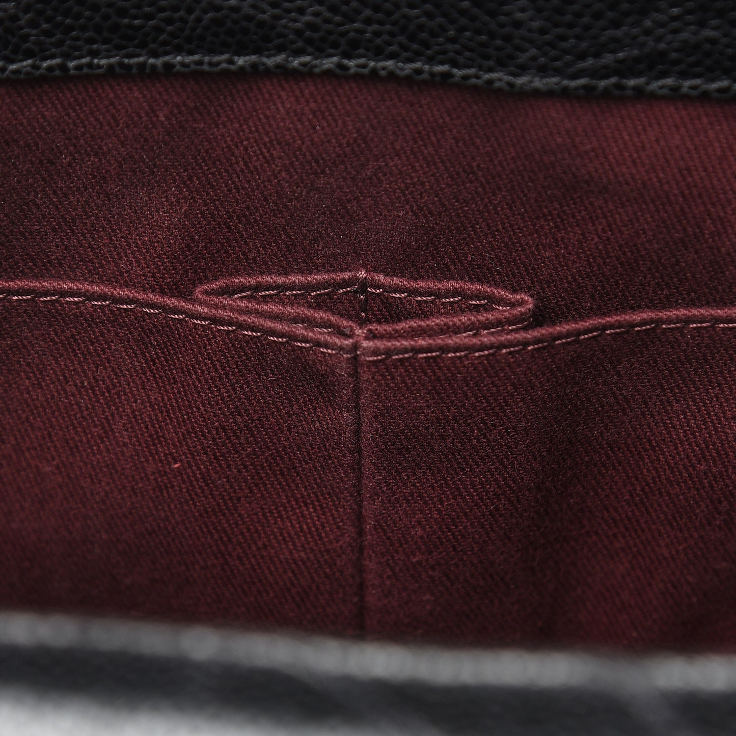 Crumpled Grained Calfskin Jumbo CC Crave Flap Black