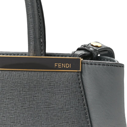 Fendi Vitello Elite Petite 2Jours Tote Grey 7 of 12
