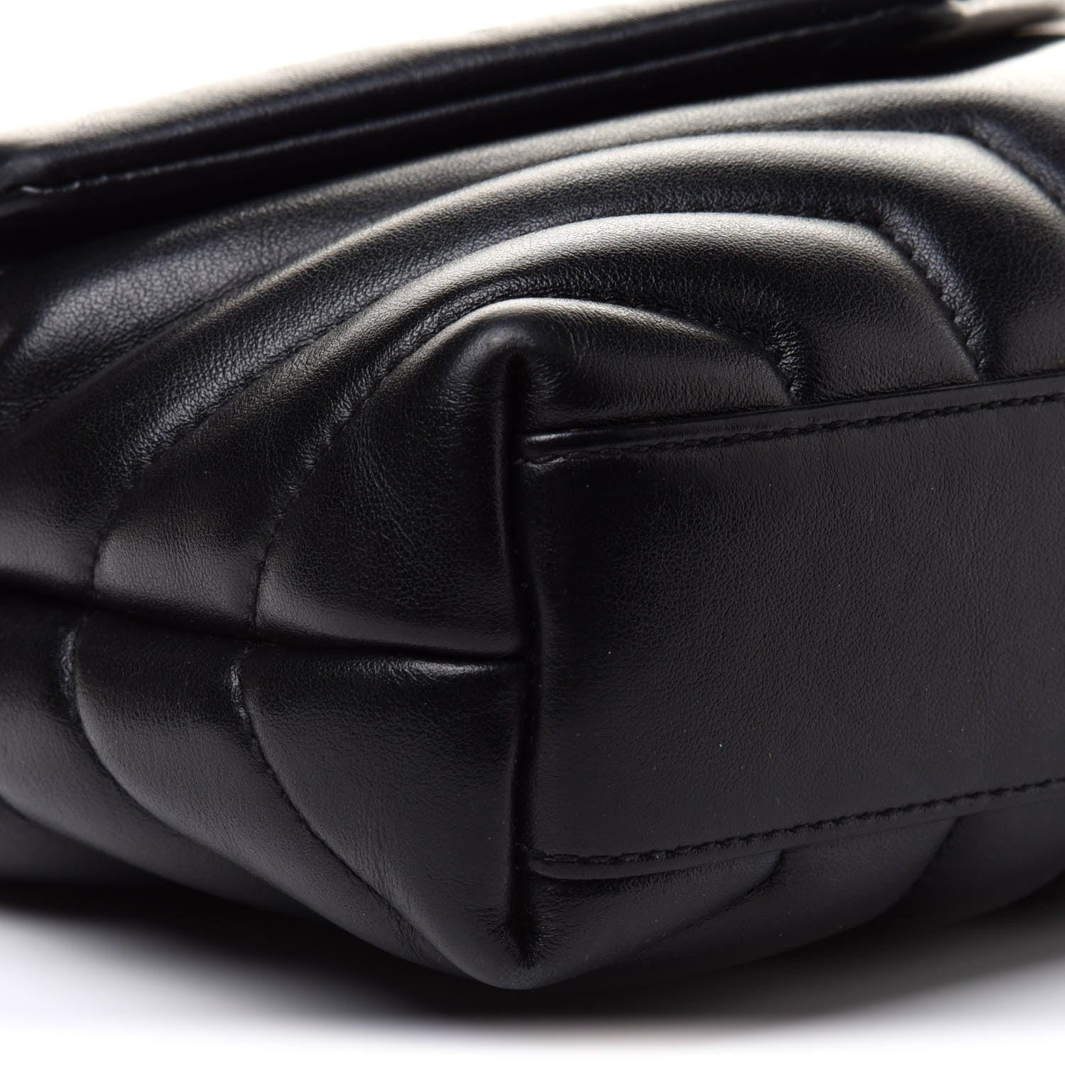 Saint Laurent Calfskin Y Quilted Monogram Toy Loulou Crossbody Bag Black 9 of 14
