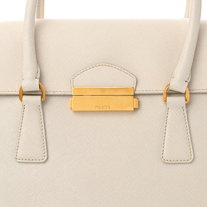 Prada Saffiano Lux Pattina Tote Talco 9 of 13