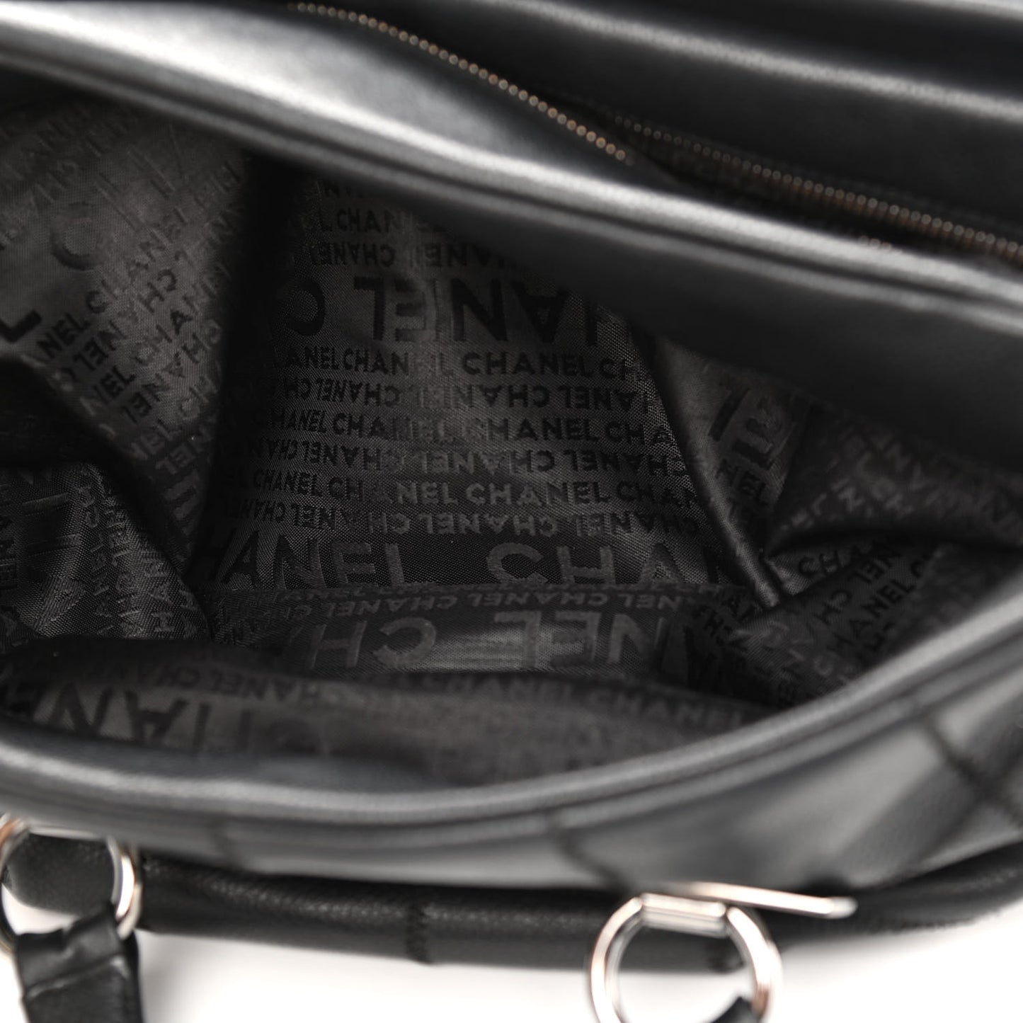 Caviar Square Stitched Large Tote Black