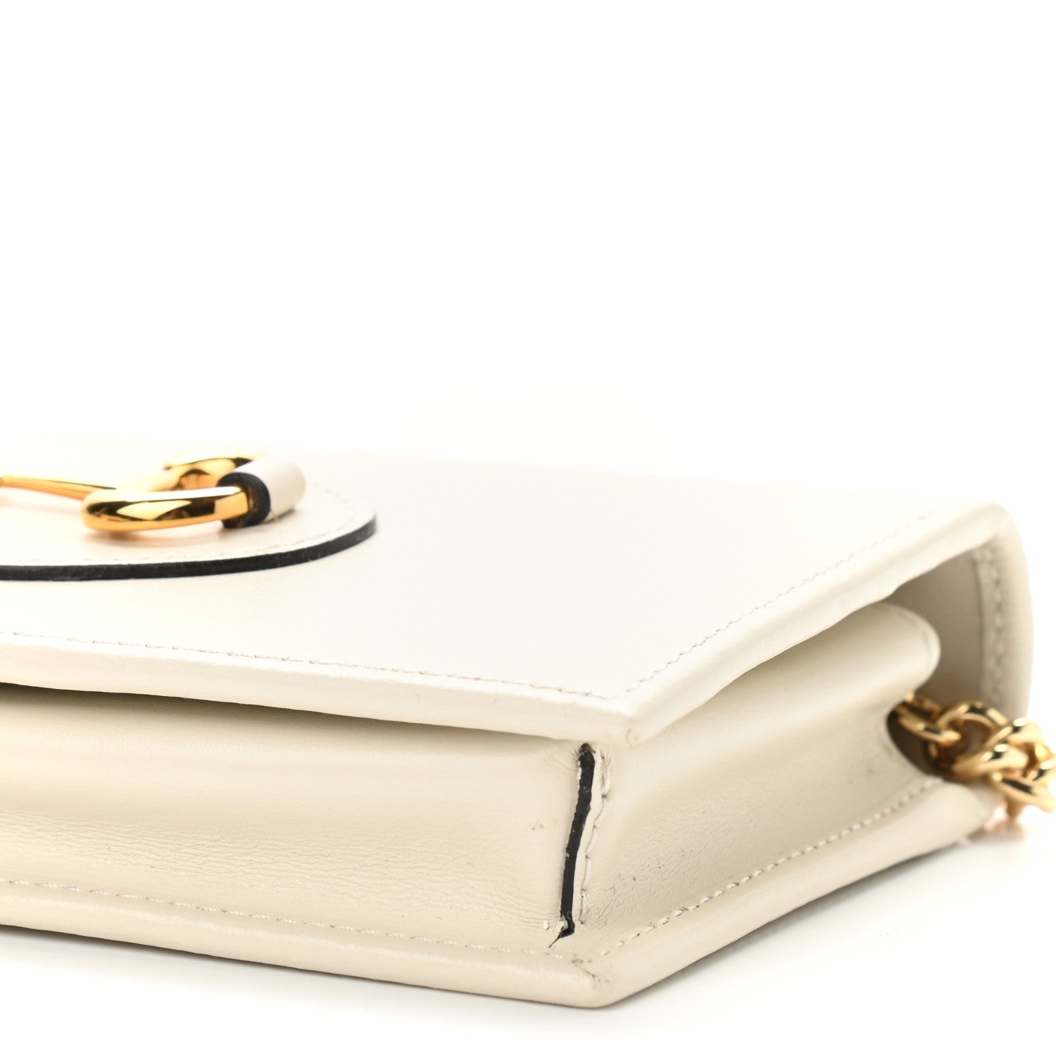 Gucci Boarded Plutone Calfskin Horsebit 1955 Wallet On Chain Mystic White 9 of 10