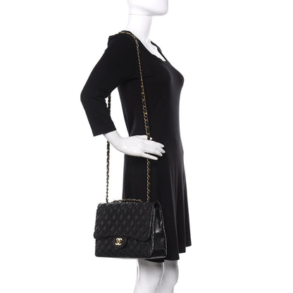 Chanel Lambskin Quilted Jumbo Single Flap Black 2 of 14