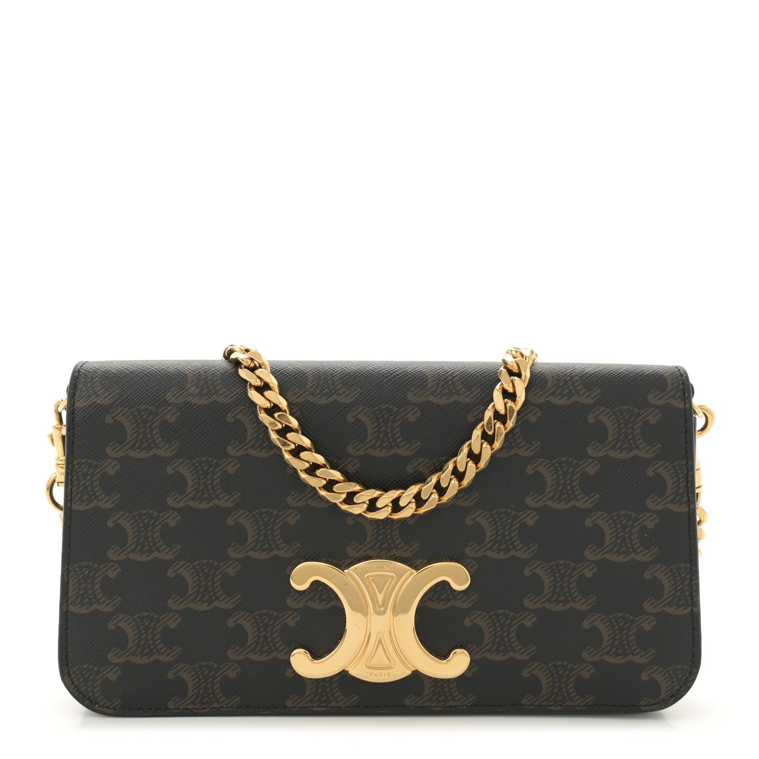 Celine Triomphe Canvas Multipochette Tan 1 of 11