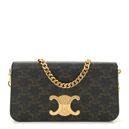 Celine Triomphe Canvas Multipochette Tan 1 of 11