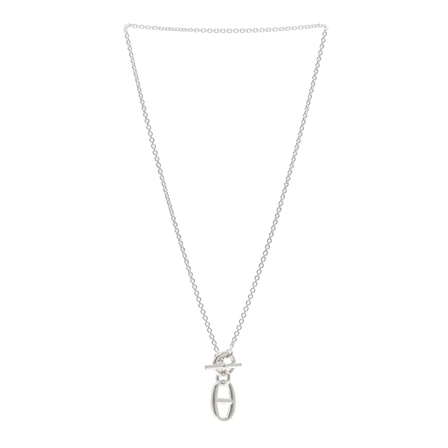 Hermes Sterling Silver Amulette Chaine d'Ancre Necklace 3 of 5