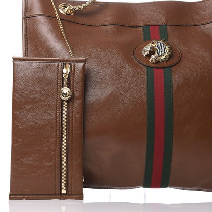 Gucci Calfskin Large Rajah Chain Tote Cuir 14 of 15