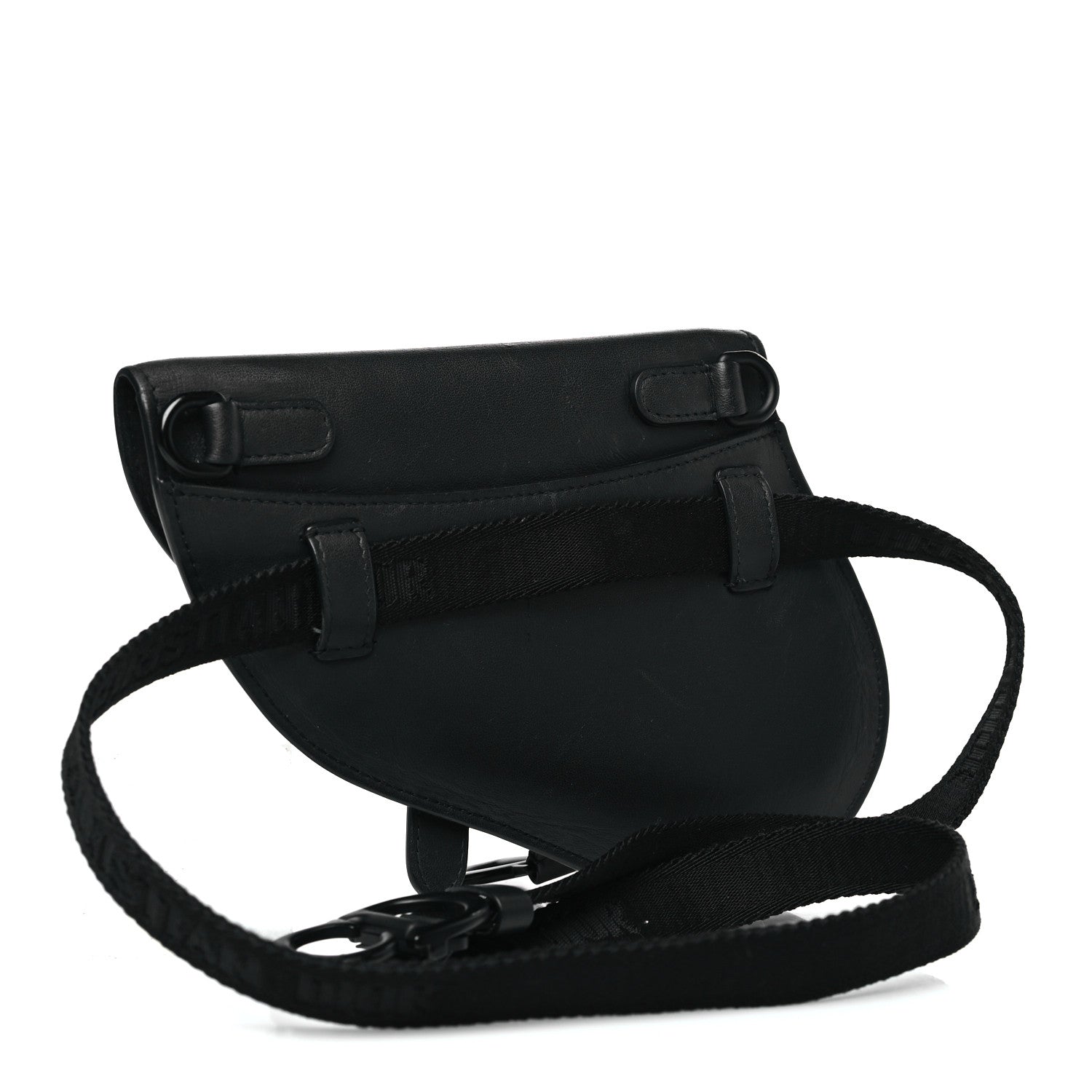 Christian Dior Ultra Matte Calfskin Saddle Belt Bag Black 3 of 7