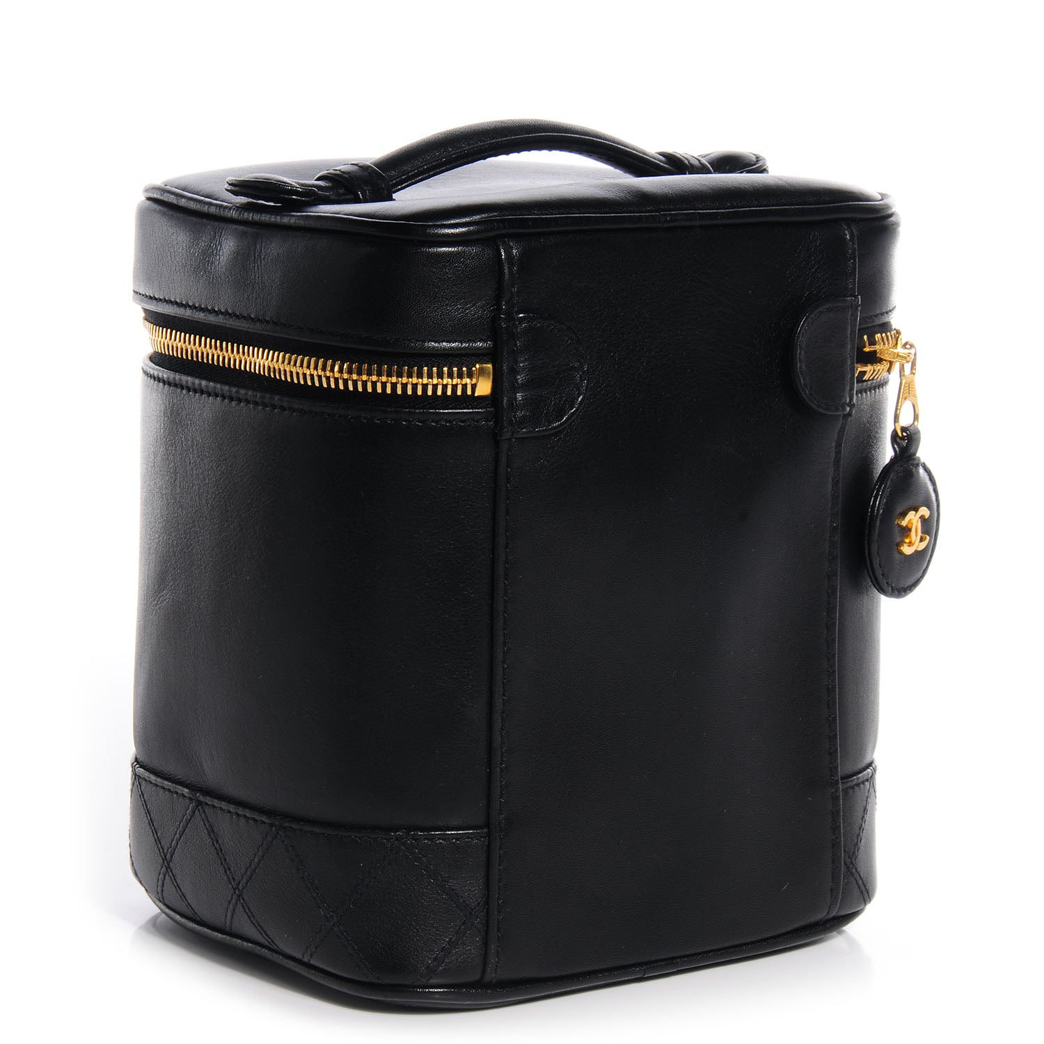 Chanel Lambskin Vanity Cosmetic Case Black 3 of 7
