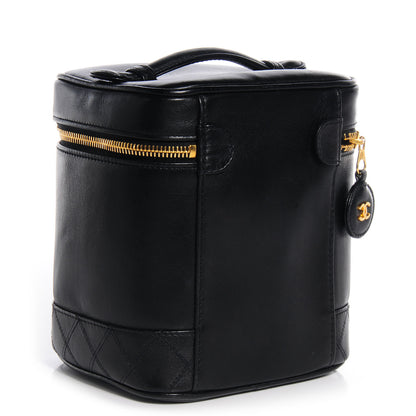 Chanel Lambskin Vanity Cosmetic Case Black 3 of 7