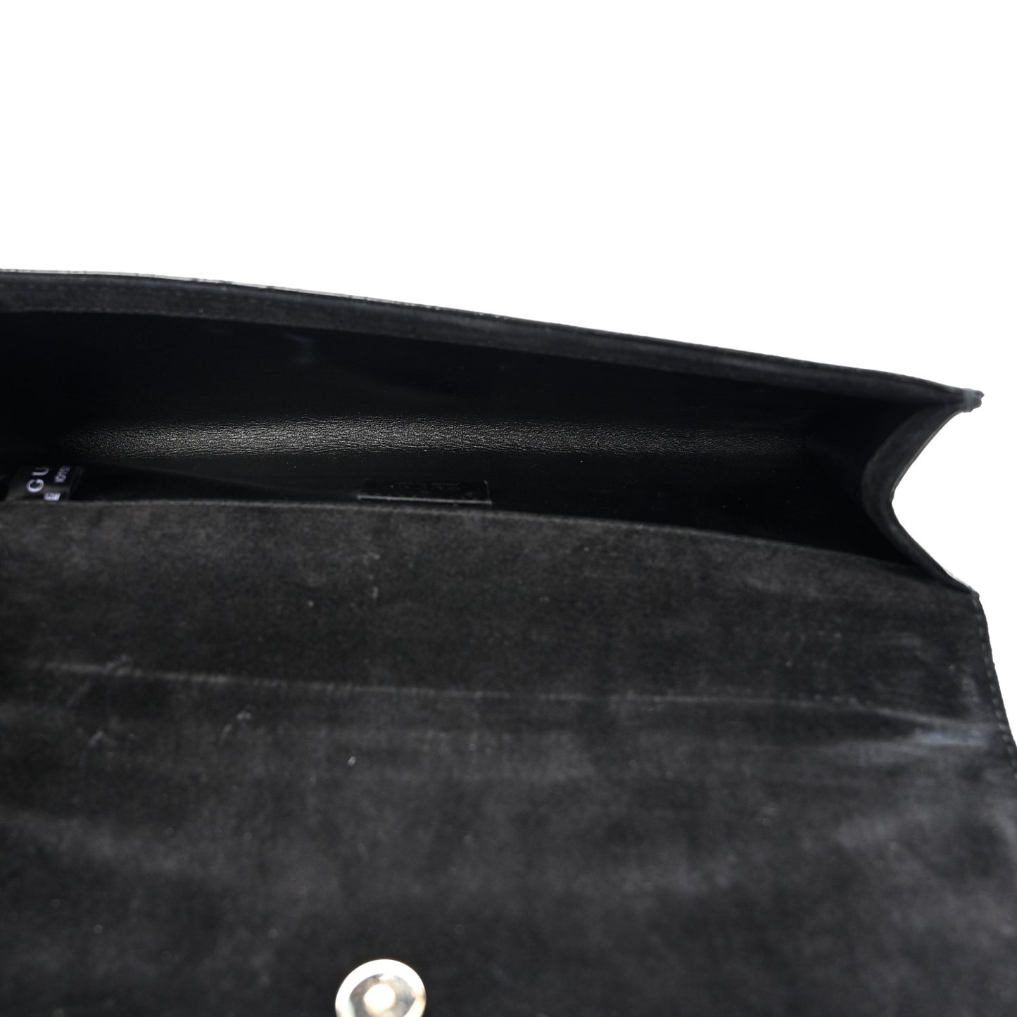 Patent Microguccissima Small Broadway Clutch Black