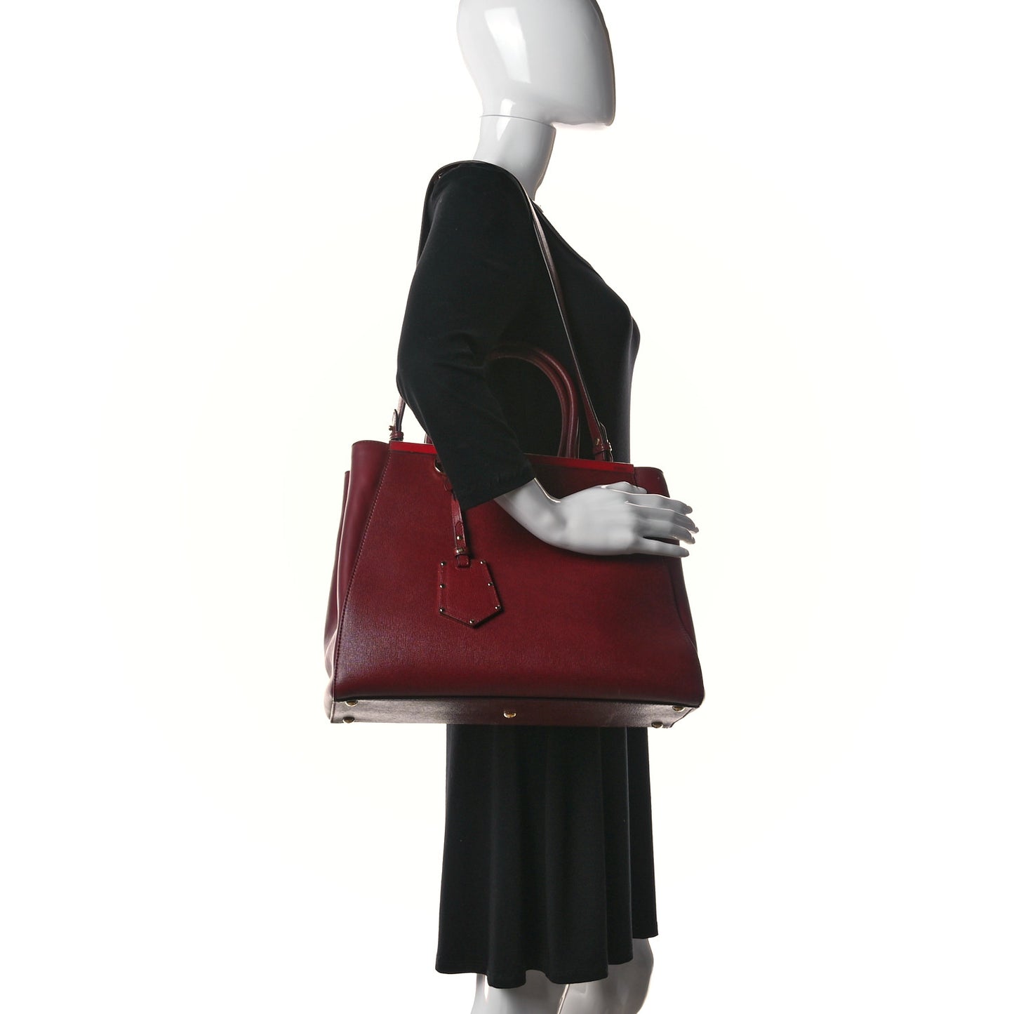 Vitello Elite Regular 2Jours Tote Rosso Scuro Ciliegia