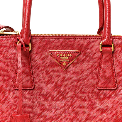 Prada Saffiano Small Galleria Double Zip Tote Fuoco 8 of 10