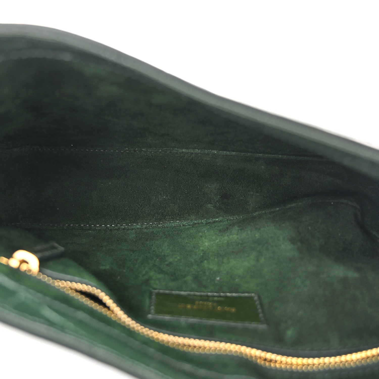 Saint Laurent Calfskin Crocodile Embossed LE 5 A 7 Hobo Vert Fonce 5 of 10