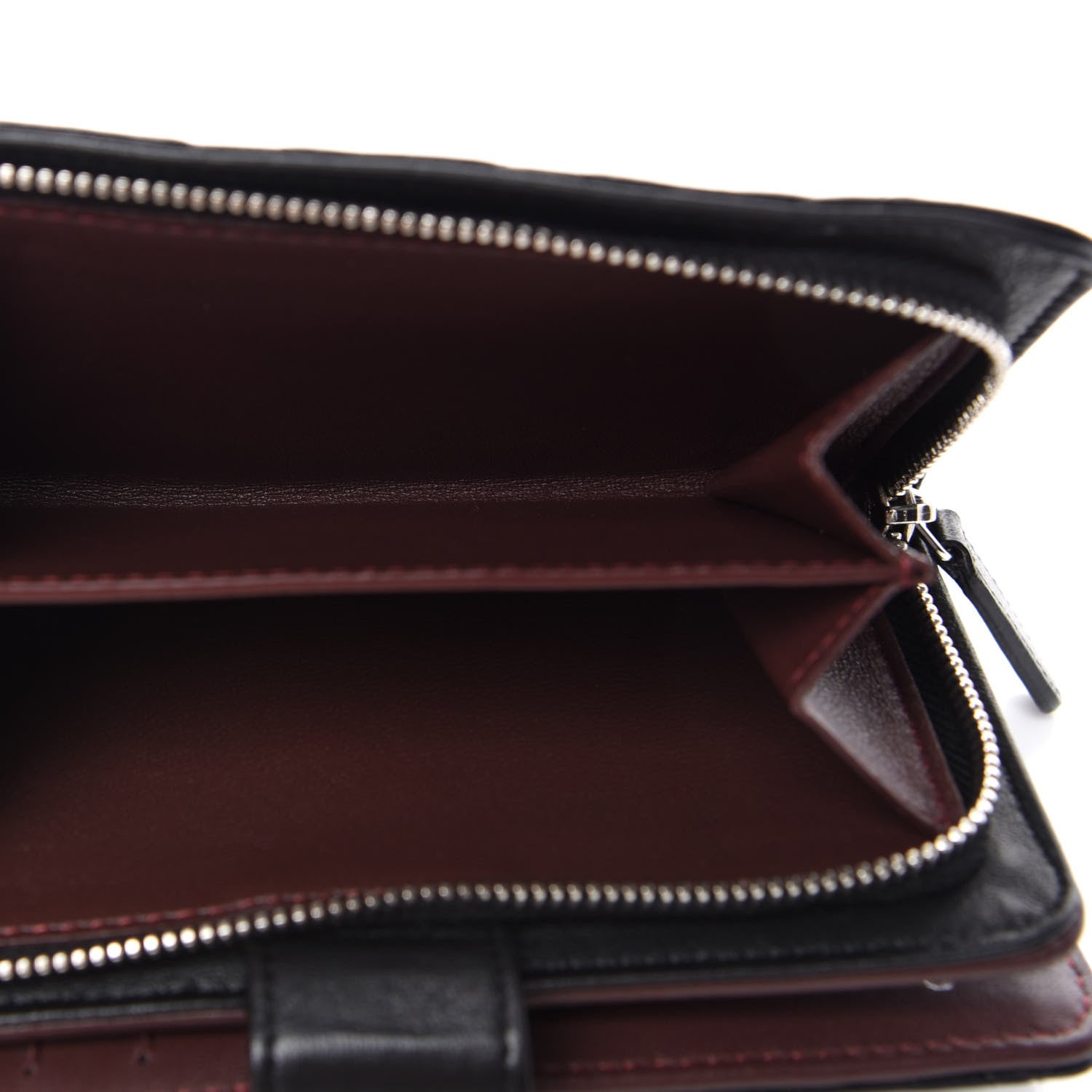 Chanel Lambskin Quilted Zipped Pocket Wallet Black 7 of 8