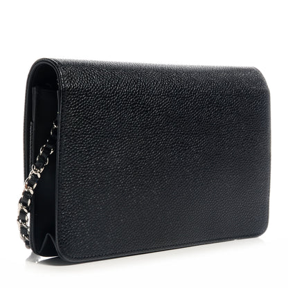 Chanel Caviar Timeless CC Wallet on Chain WOC Black 3 of 10