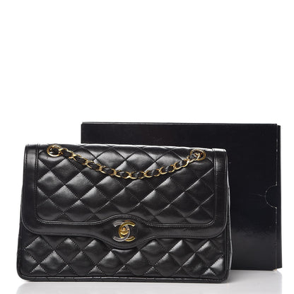Chanel Lambskin Quilted Medium Double Flap Black 11 of 11