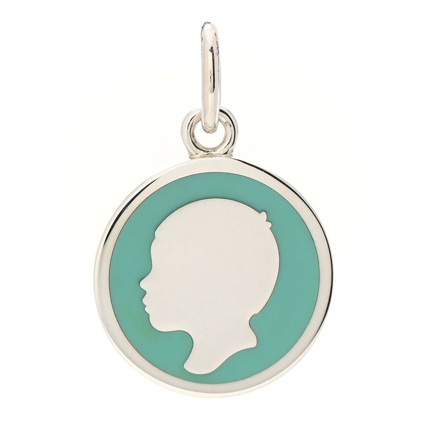 Sterling Silver Enamel Boy Charm Blue