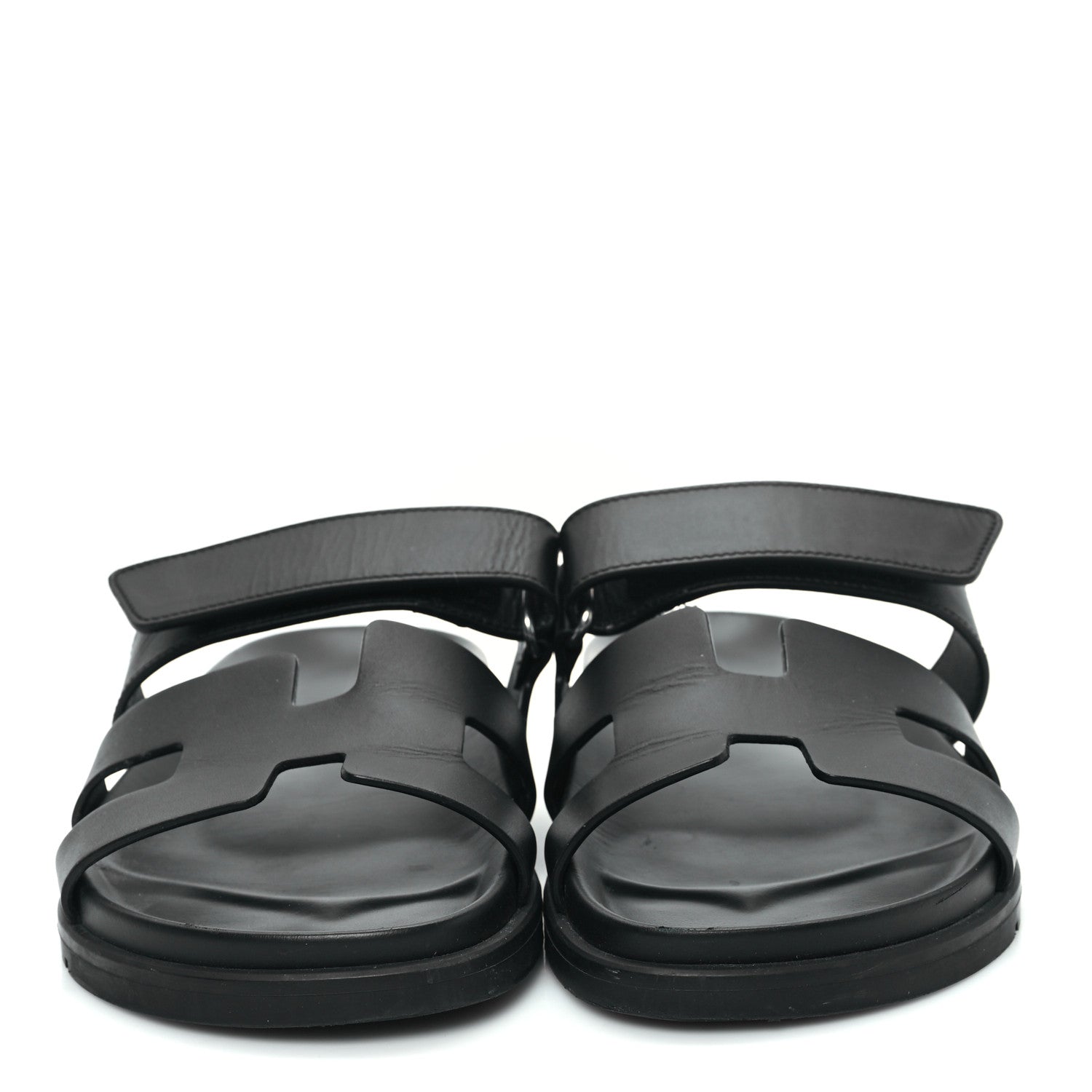 Hermes Calfskin Womens Chypre Sandals 39 Black 2 of 9