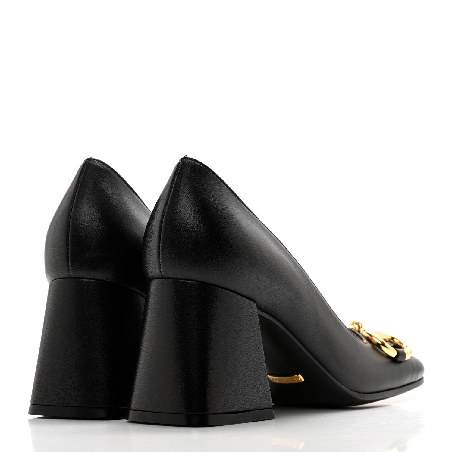 Gucci Malaga Kid Horsebit 75mm Pumps 35 Black 4 of 9
