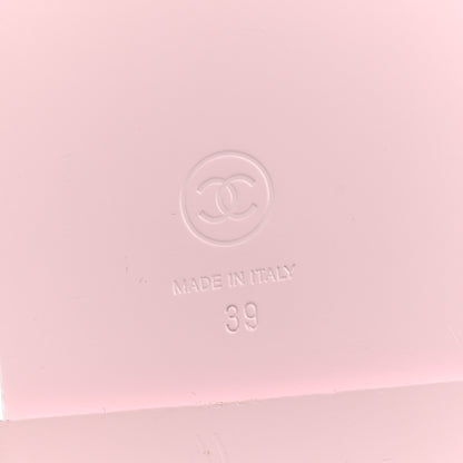 Chanel Lambskin Crystal CC Velcro Dad Sandals 39 Light Pink 6 of 7