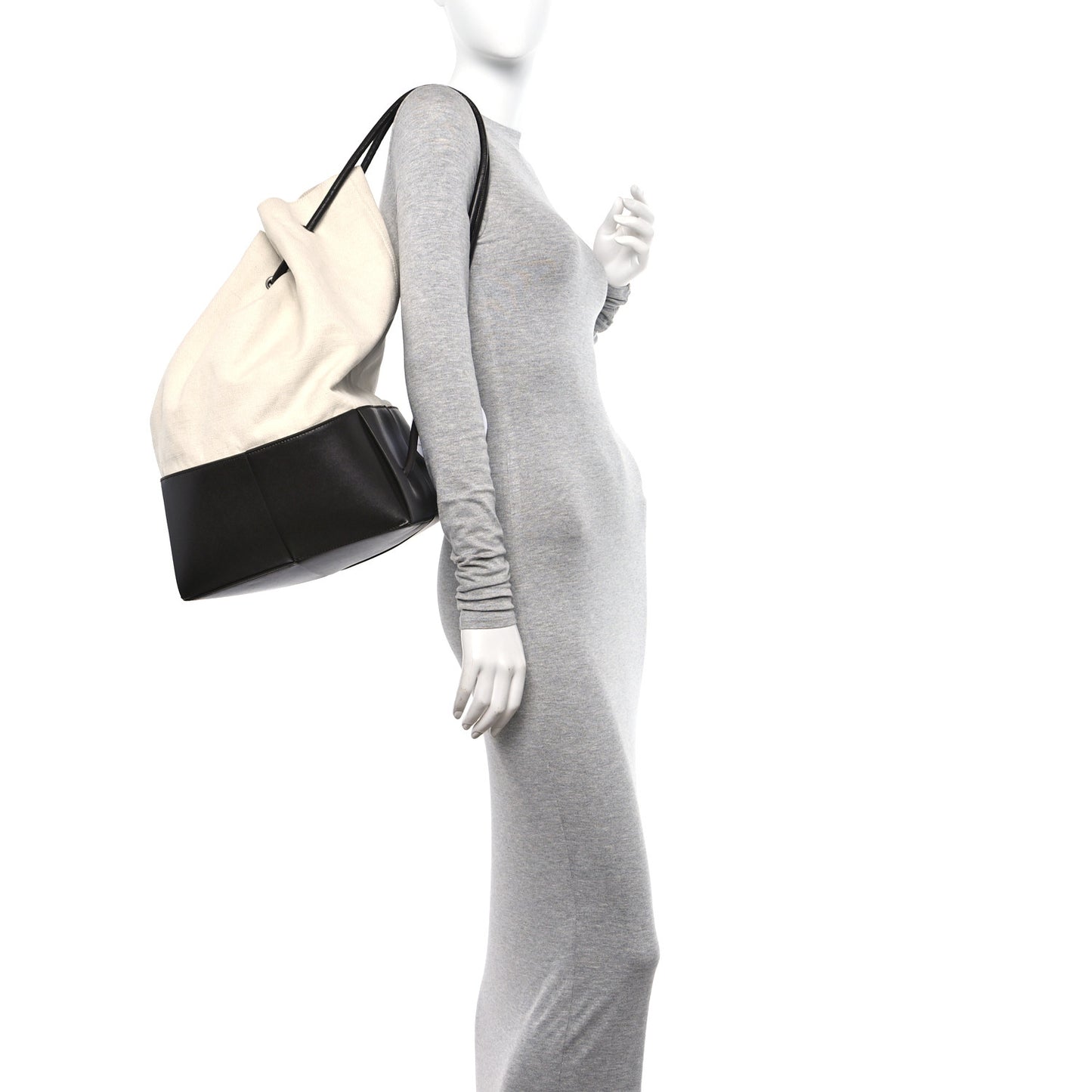 Canvas Calfskin Intrecciato Arco Sailor Backpack Natural Fondant