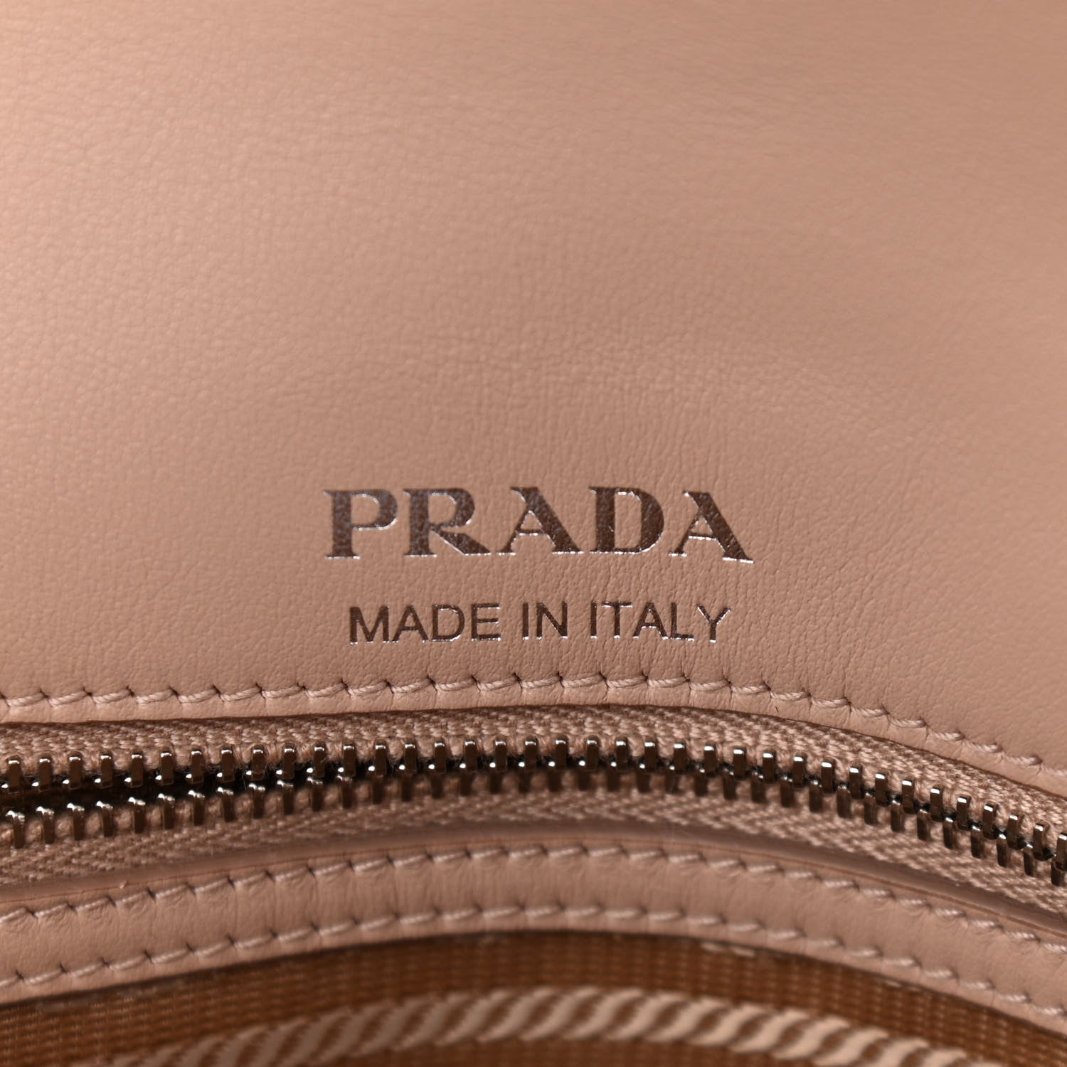 Prada Soft Calfskin Impunture Diagramme Medium Chain Flap Shoulder Bag Cipria 5 of 9