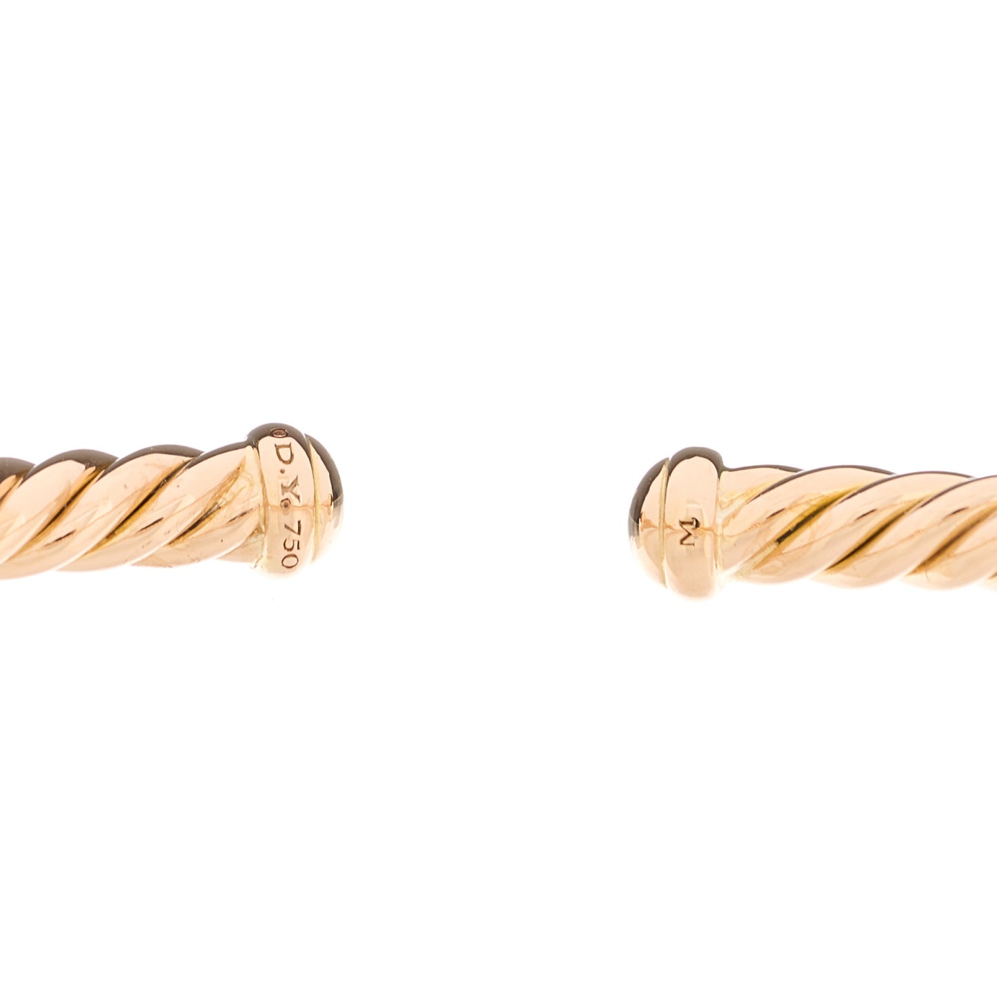 18K Rose Gold 4mm Cablespira Bracelet